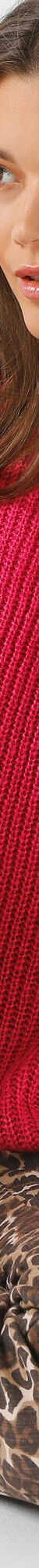 Pull loose, manches longues et larges, maille anglaise (fuchsia) Pull loose, manches longues et larges, maille anglaise (fuchsia)